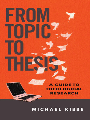 cover image of From Topic to Thesis
